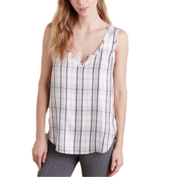 ANTHROPOLOGIE plaid tank top - Picture 1 of 7